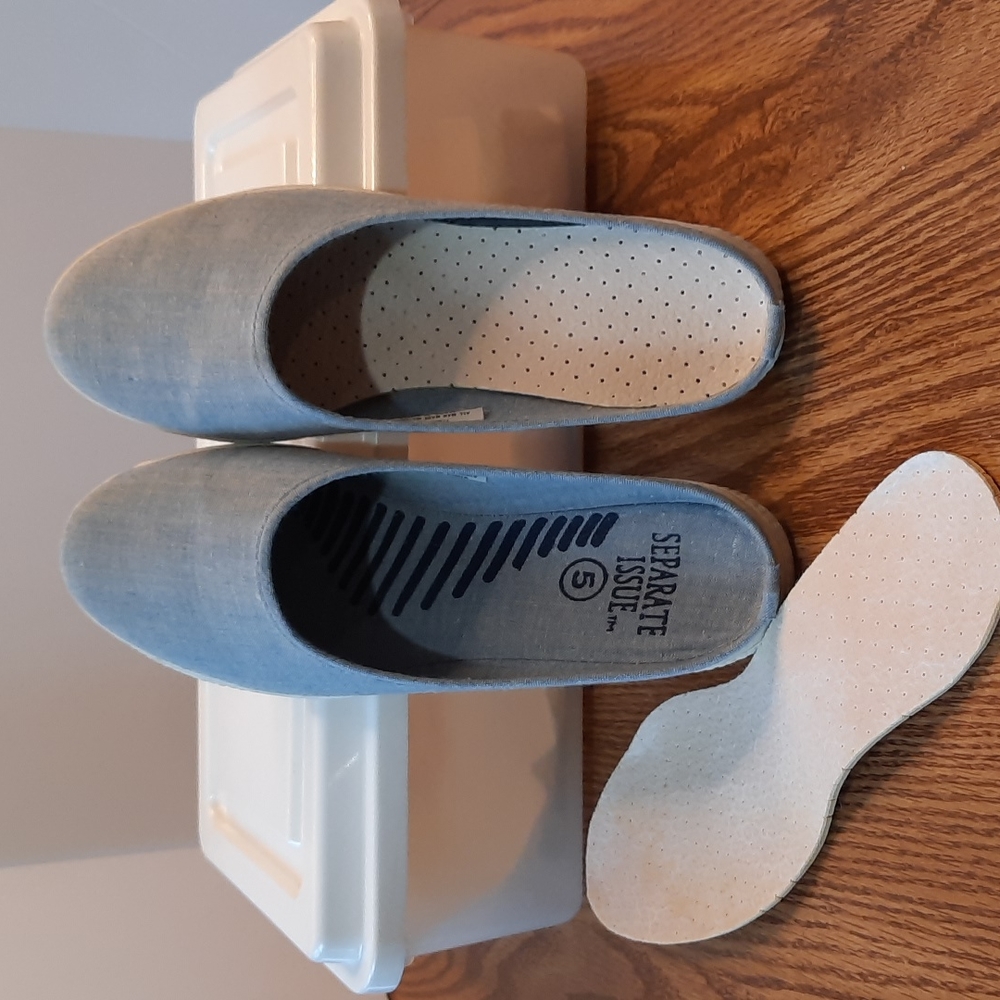 Separate issue.  Light blue clogs